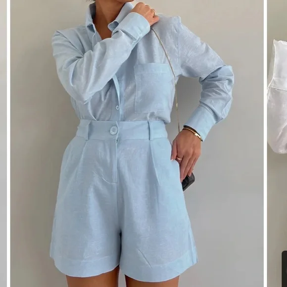 Commense Light Blue Linen Set - Picture 4 of 4